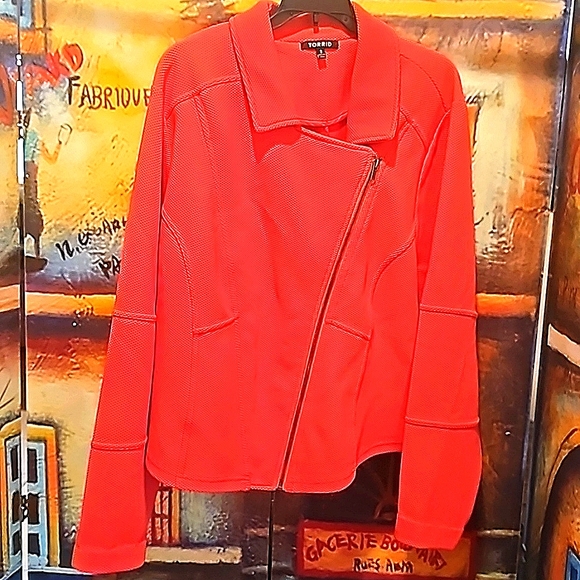 torrid Jackets & Blazers - Torrid 3xl Salmon Colored Jacket EUC